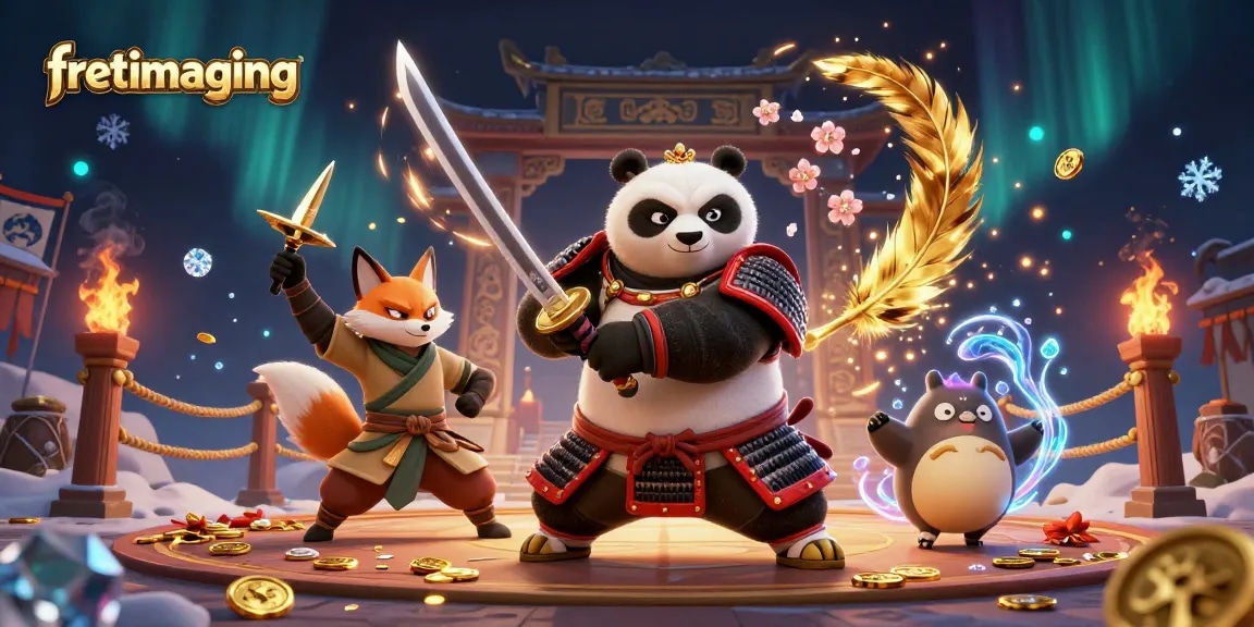 Enhance your gambling skills with fretimaging as a samurai panda and ninja fox adventure.