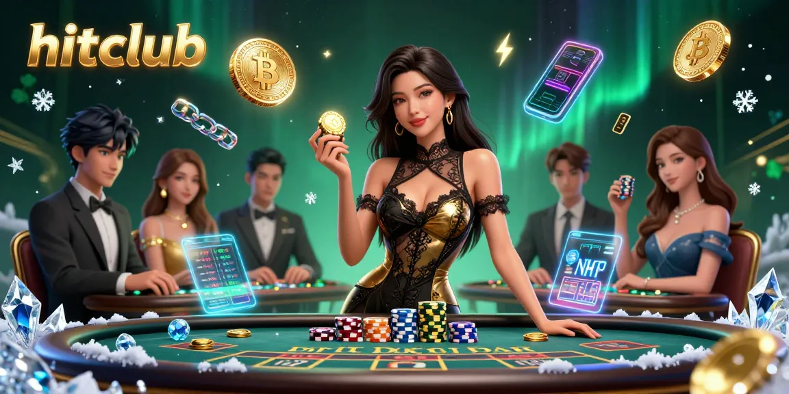 Experience high-stakes action at hitclub with stunning visuals of baccarat and cryptocurrency excitement.