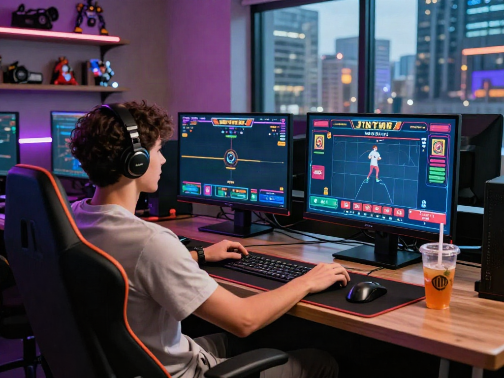Exciting gaming atmosphere at https://playsv88.net/ featuring a player in action during a live casino game.