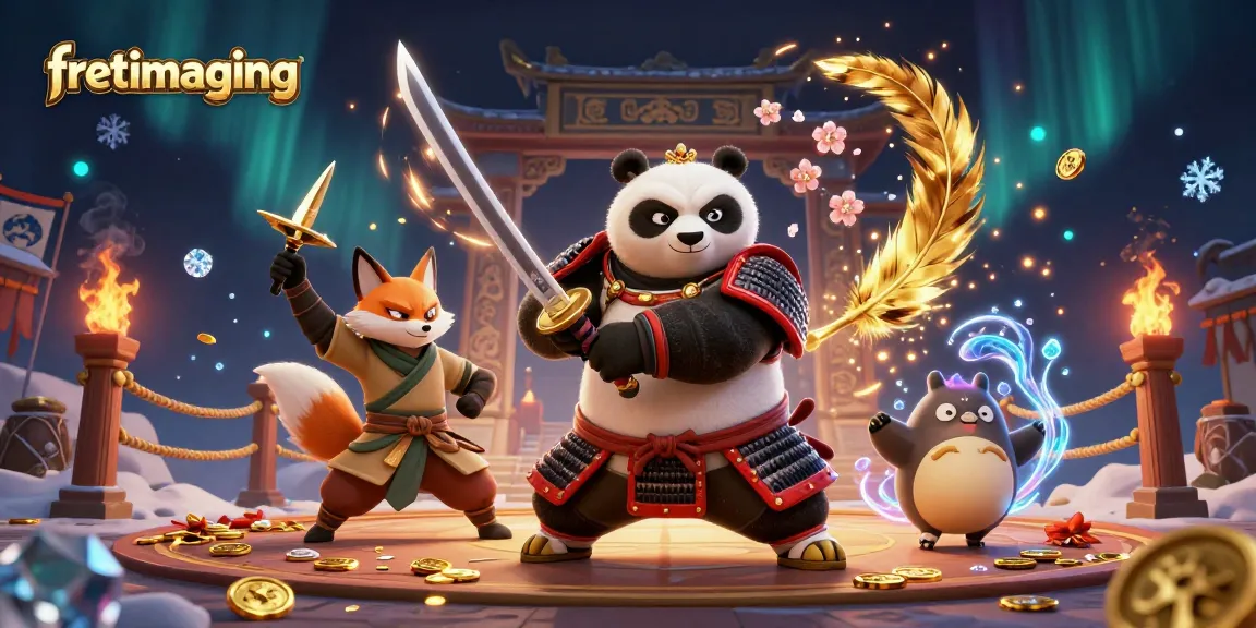 Enhance your gambling skills with fretimaging as a samurai panda and ninja fox adventure.