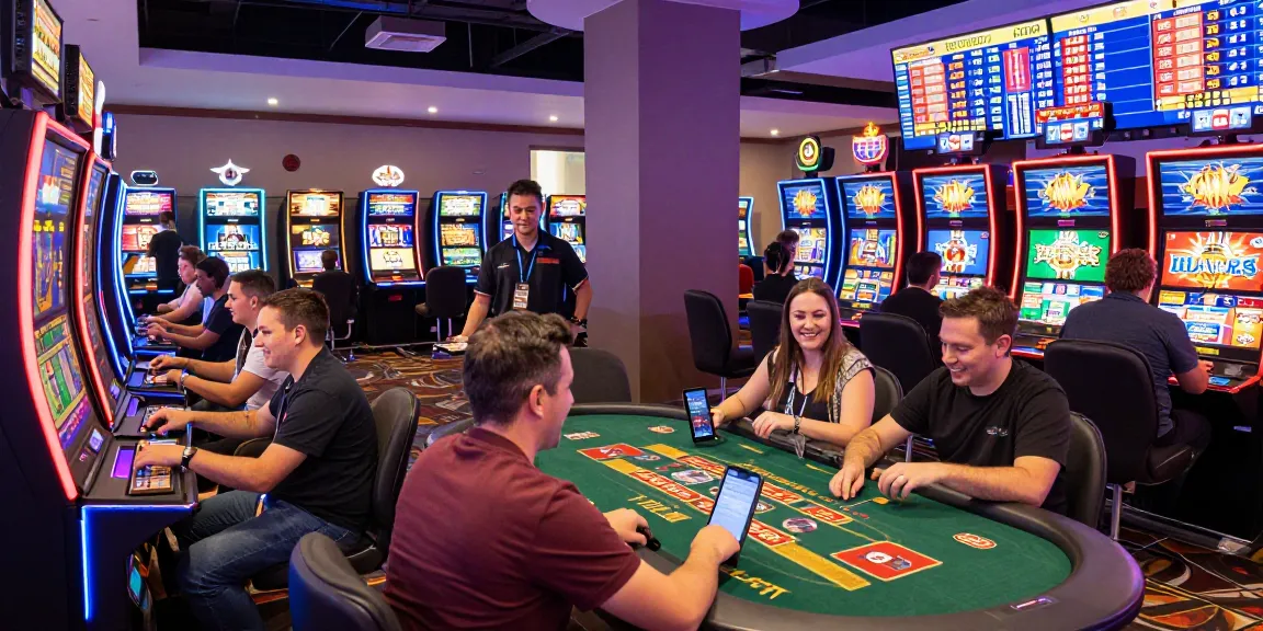 Exciting gaming scene at https://xx88.se.net/ showcasing dynamic interactions at a digital casino with vibrant displays and lively atmosphere.