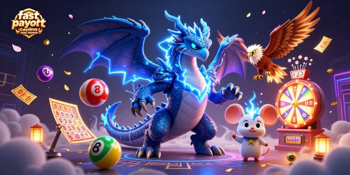 Experience fast payout casino real money with a vibrant, dynamic 3D illustration of thrilling gaming action.