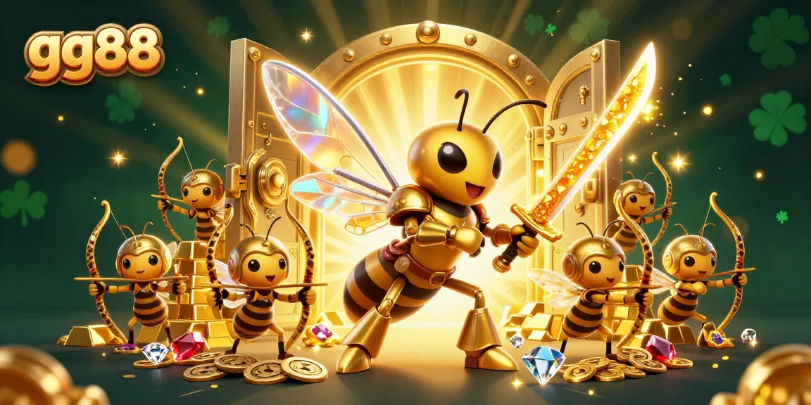 Engage in thrilling gaming adventures with gg88, witnessing dynamic characters and treasure in a vibrant casino scene.